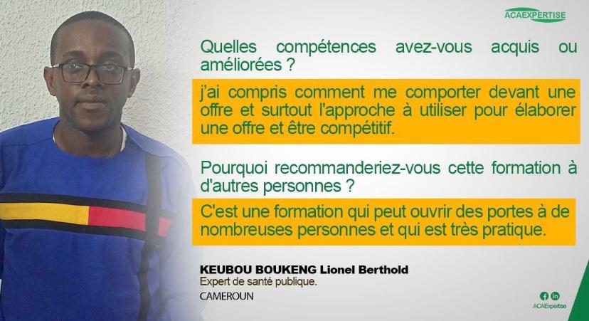 Témoignage M. KEUBOU